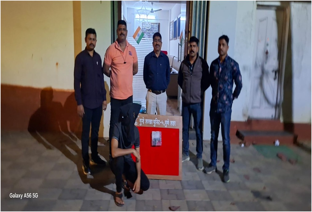 युनिट ०५, गुन्हे शाखा पुणे शहर  सराईत आरोपींकडुन ०१ गावठी पिस्टल हस्तगत करुन केले जेरबंद